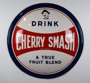 Drink Cherry Smash Rare 36 Inch Button Sign Dated 1953