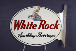 White Rock Sparkling Beverages Die Cut Metal Flange Sign