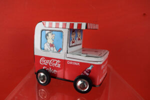 Coca Cola Tin Ice Cream Truck Wind Up Toy 1960s Rare Japan