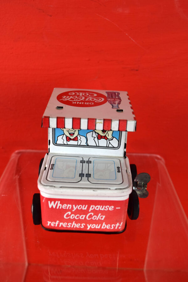 Coca Cola Tin Ice Cream Truck Wind Up Toy 1960s Rare Japan - Image 3
