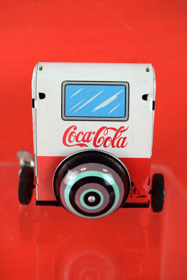Coca Cola Tin Ice Cream Truck Wind Up Toy 1960s Rare Japan - Image 5