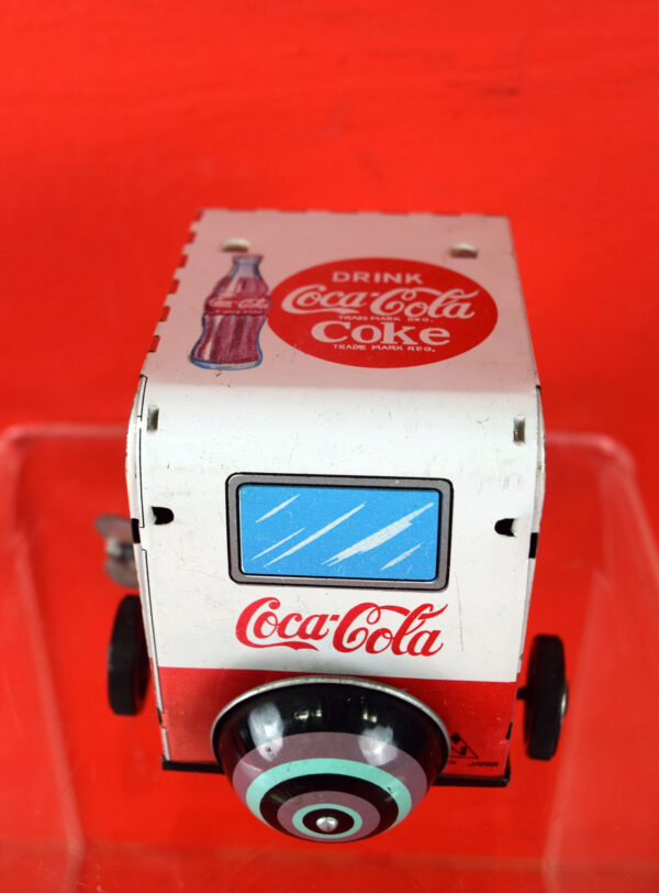 Coca Cola Tin Ice Cream Truck Wind Up Toy 1960s Rare Japan - Image 6