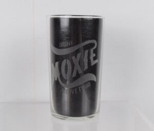 Rare Drink Moxie Nerve Food Etched Glass Soda Fountain