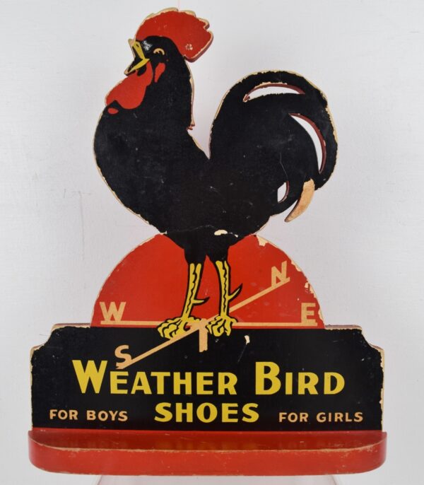 Rare Weather Bird Shoes Die Cut Shoe Store Sign