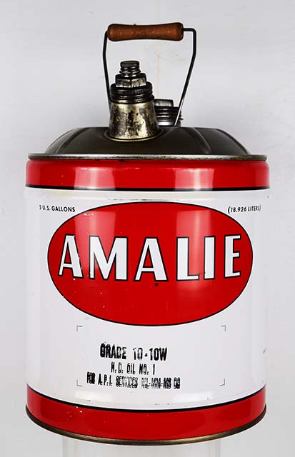 Amalie Motor Oil 5 Gallon Oil Can With Handle & Box