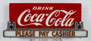 Rare Drink Coca Cola Please Pay Cashier Plastic Diner Sign