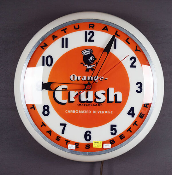 Rare Orange Crush Naturally It Tastes Better Dualite Clock