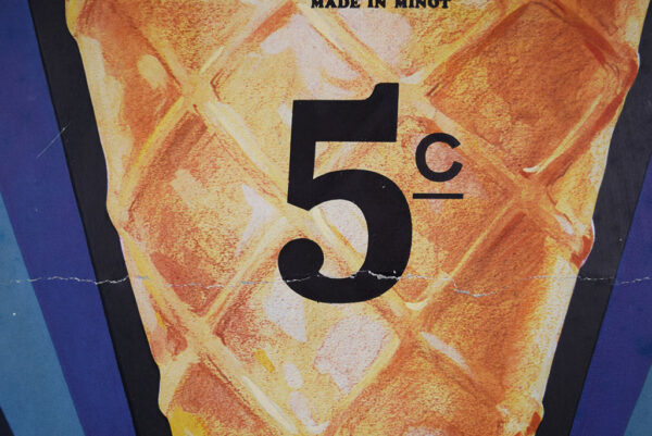 Whites Ice Cream Cone Die Cut Easel Back Cardboard Framed Sign - Image 10