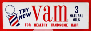 Vam Barber Shop Metal Countertop Flange Sign Barber Pole