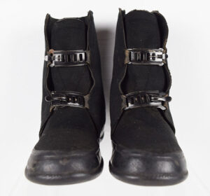 Children's 1950's Vintage Black Galoshes Size 6