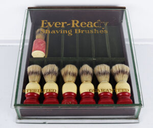 1910 Ever Ready Shaving Brushes Display Case Store Counter