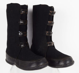 Children's 1950's Vintage Black Galoshes Size 8 Ball Band