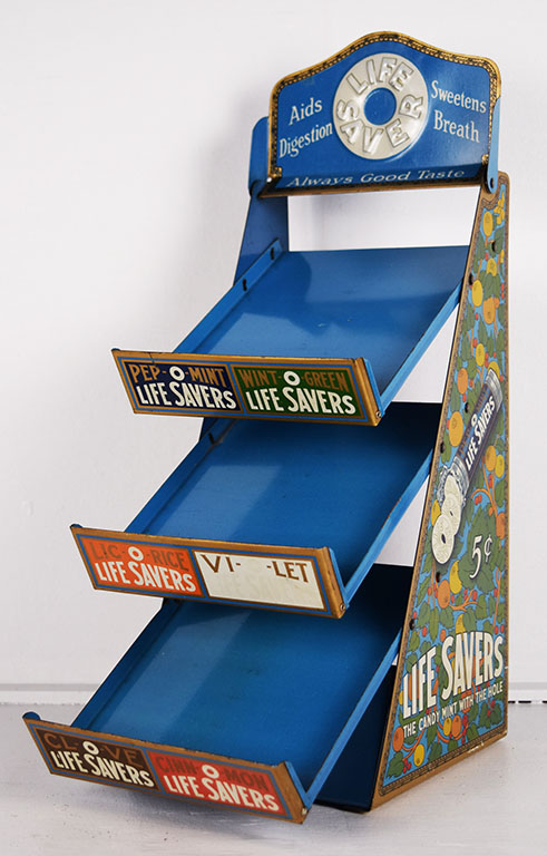Pep-O-Mint Life Savers Counter Top Candy Metal Display