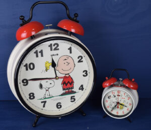 Two Peanuts Snoopy Salton Alarm Clocks Woodstock