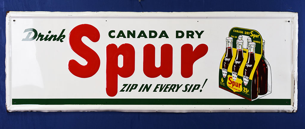 Drink Canada Dry Spur Soda 6 Pack Self Framed Tin Sign Rare - Discover ...