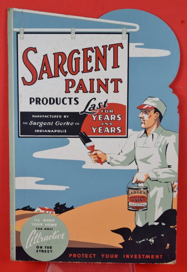 Sargent Paint Die Cut Cardboard Paint Sign