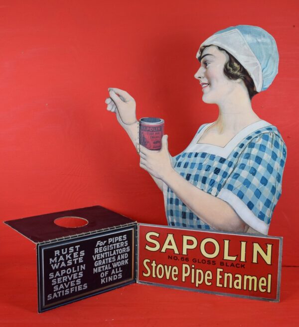Sapolin Stove Pipe Enamel Paint Cardboard Display
