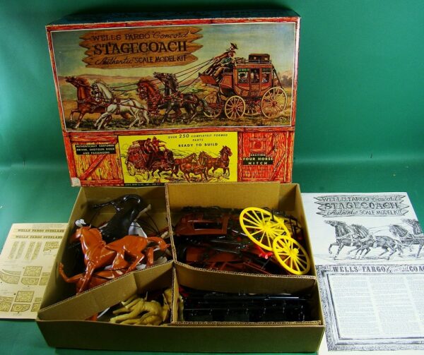 Marx Wells Fargo Stage Coach Model Kit Mint In Box - Image 2