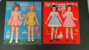 Two Merrill Paper Dolls Uncut Jane, Jean and Joan