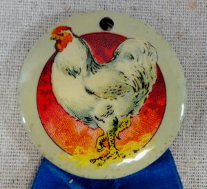 Poultry Chicken Winning Ribbon Button