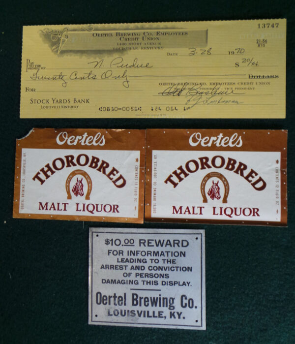 Oertel Brewing Ephemera Advertising