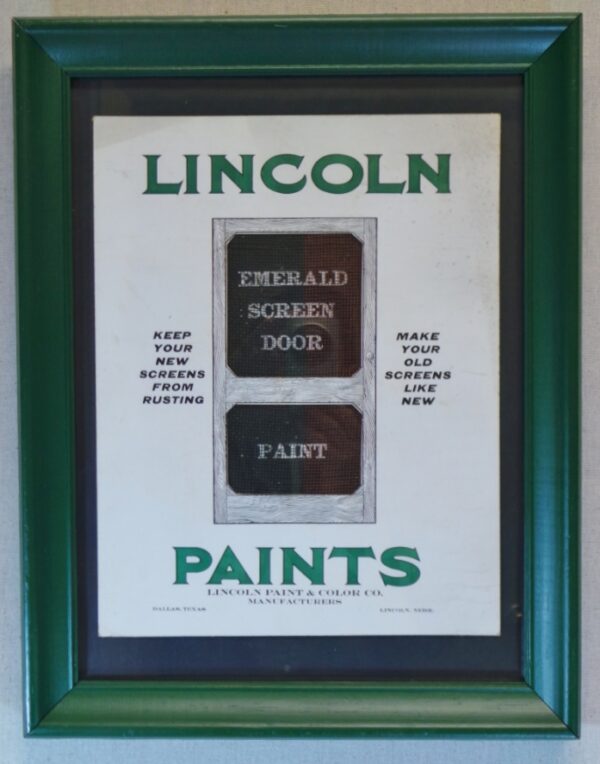 Lincoln Paint Emerald Screen Door Paint