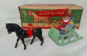 Barclay Sleigh Horse Lead Figure