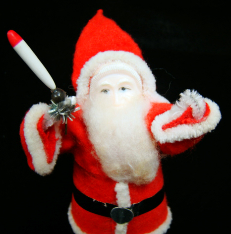 Vintage Christmas Santa Claus Japan Celluloid Face