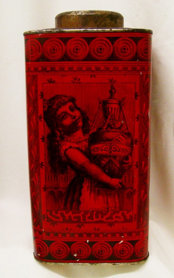 Tea Tin Counter Can Eastlake Style