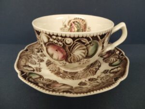 Johnson Bros. His Majesty Cup & Saucer Tom Turkey