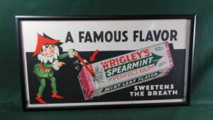 Wrigley Trolley Sign  Spearmint Gum