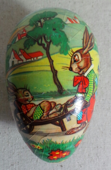 Easter Egg Candy Container Colorful Paper Mache