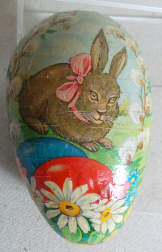 Easter Bunny Egg Container Paper Mache German