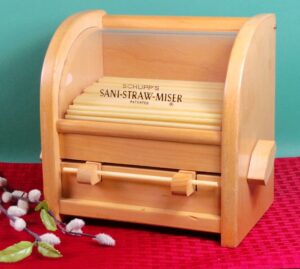 1960s wooden Straw Holder Soda Fountain