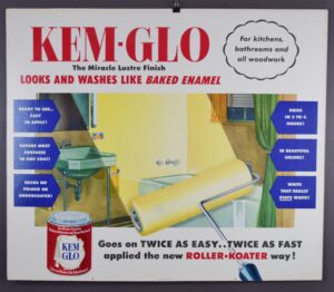 Three Sherwin Williams KemTone Cardboard Display