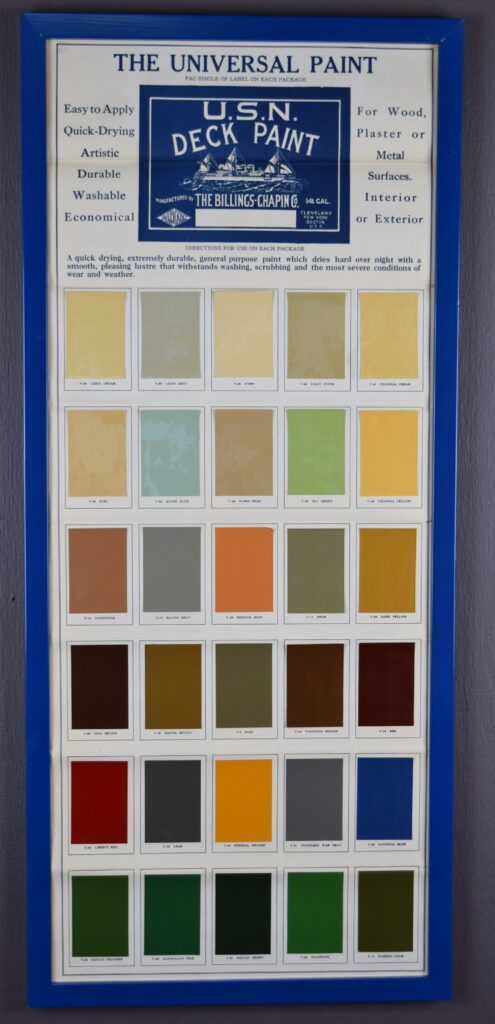 Billings Chapin Deck Paint Color Chart U.S.N. Deck Paint