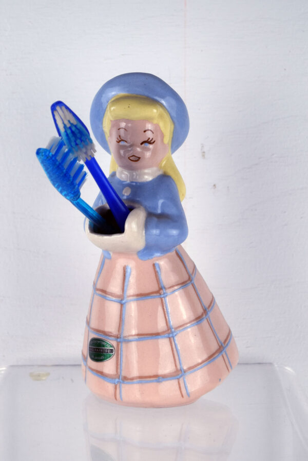 Toothbrush Holder Christmas Caroler Ceramic