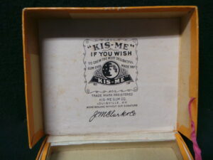 1895 Kis Me Chewing Glass Gum Store Display Louisville KY
