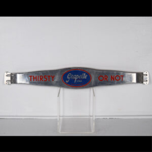 Grapette Soda Thirsty Or Not Door Push Aluminum Sign