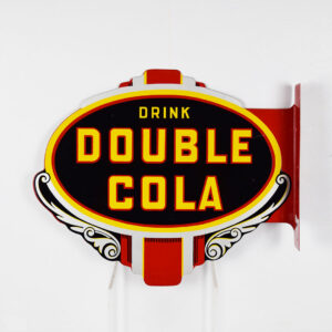 Nice Drink Double Cola Die Cut Metal Flange Sign TAC# 013498