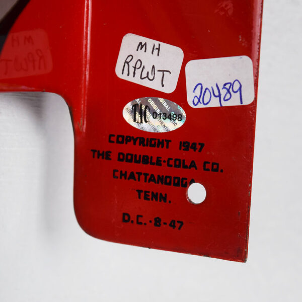 Nice Drink Double Cola Die Cut Metal Flange Sign TAC# 013498