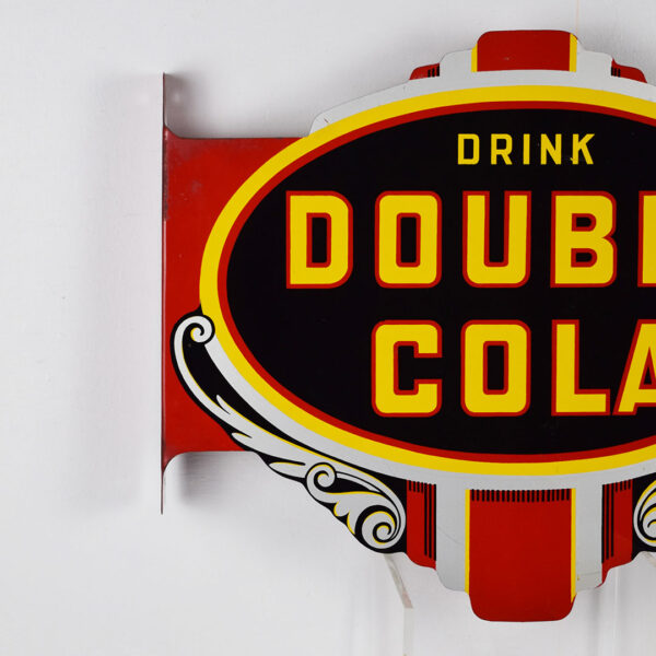 Nice Drink Double Cola Die Cut Metal Flange Sign TAC# 013498