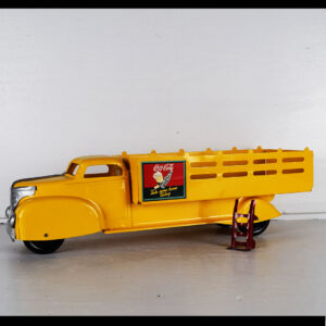 Marx Coca Cola Yellow Sprite Boy Stake Body Metal Toy Truck