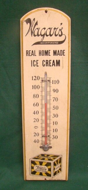 Wagars Ice Cream Wooden Thermometer Corona NY