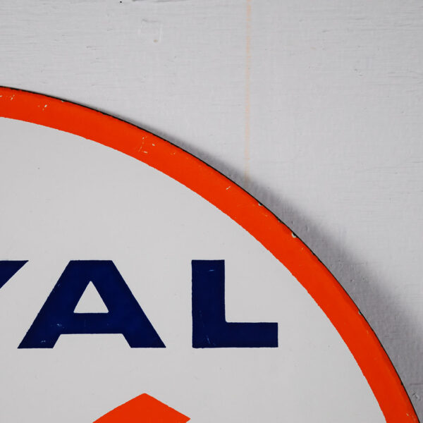 Royal 76 Gasoline Porcelain Face Gas Pump Plate 11.5 Inches