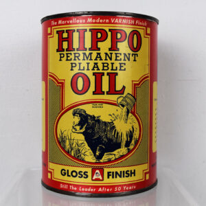 Hippo Permanent Pliable Oil Can Quart Size Paper Label