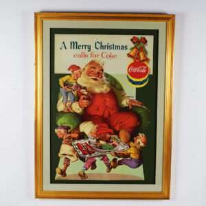 Coca Cola Easel Back A Merry Christmas Calls For Coke