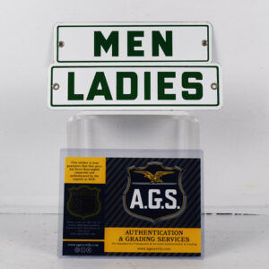 Sinclair Gasoline Men & Ladies Porcelain Rest Room Signs