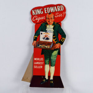 King Edward Cigar Die Cut Easel Back Litho Sign Cigar Sir?