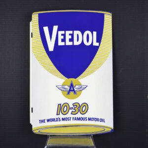 Veedol Oil Can Metal Flange Sign Flying A Service Station